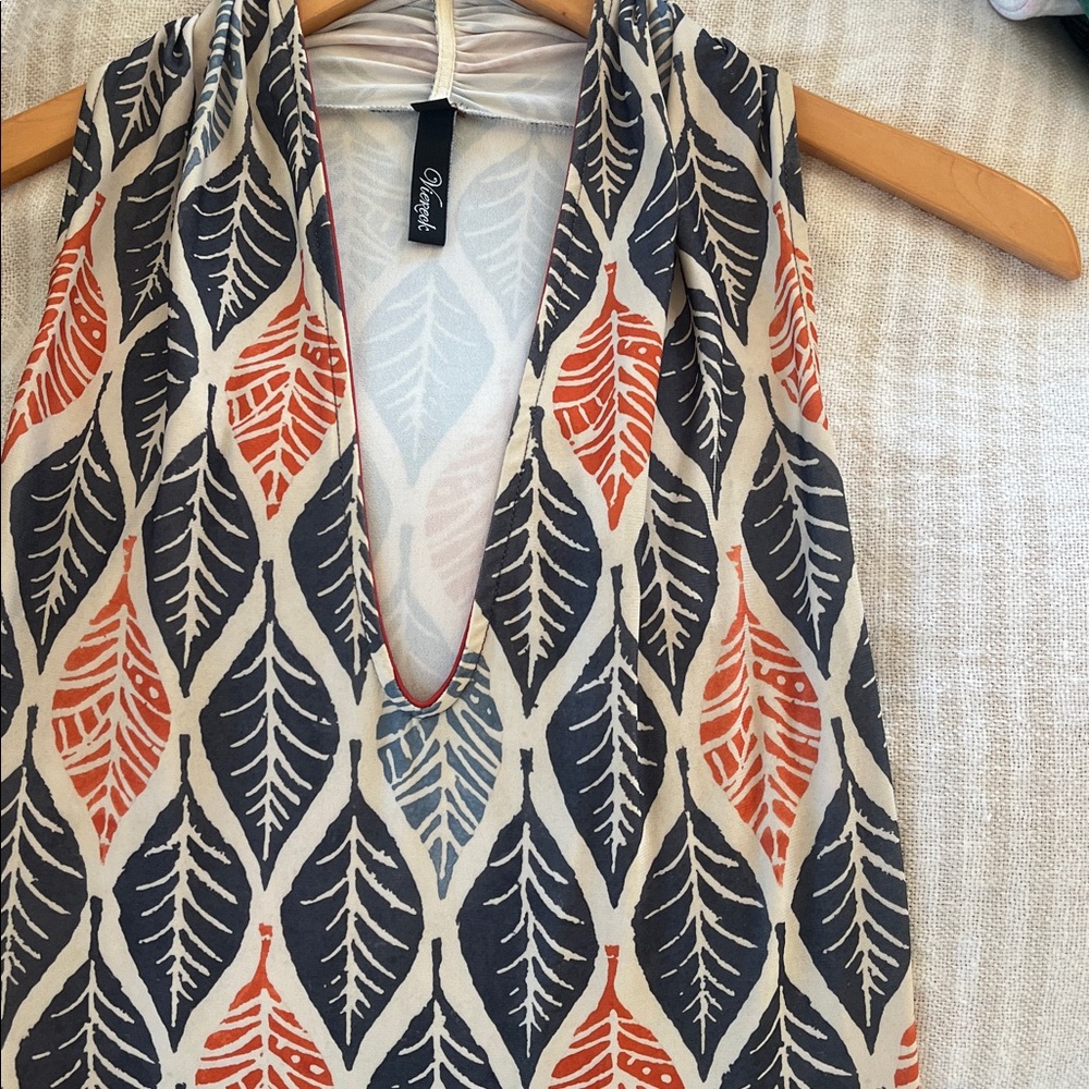 Leaf Patterned Maxi Dress